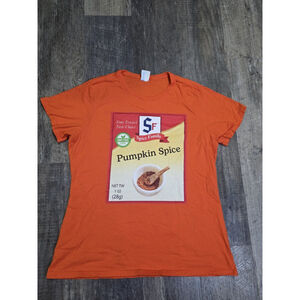 Women's Pumpkin Spice Orange Shirt SIze XL